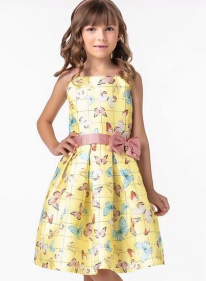 Imagem de Vestido Petit Cherie Amarelo Borboletas