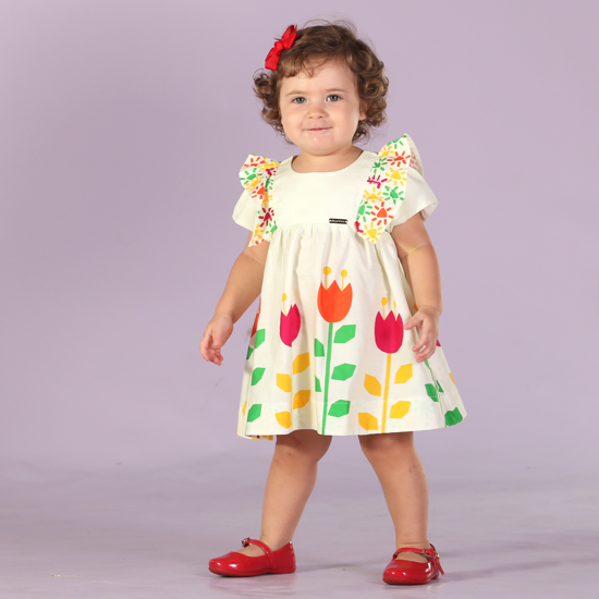 Imagem de VESTIDO BEBÊ ESTAMPA PRIMAVERA