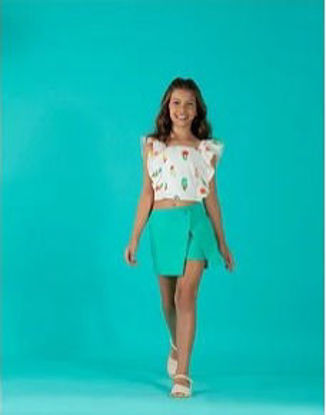 Imagem de CONJ BLUSA  E SHORT- SAIA FLORZINHA